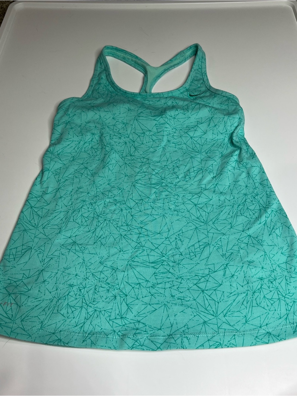 Nike Dri fit  Aqua Geometric Racerback Tank Top medium